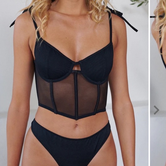 Kat the Label Femme Black Bustier Top - Picture 3 of 16